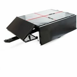 WILTEC Kippanhänger 114x76x30cm Mit Gitter Und Abnehmbaren Seitenwänden Universelle Anhängerverbindung -WILTEC SHOP 2390608 4