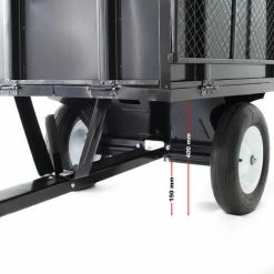 WILTEC Kippanhänger 114x76x30cm Mit Gitter Und Abnehmbaren Seitenwänden Universelle Anhängerverbindung -WILTEC SHOP 2390608 5