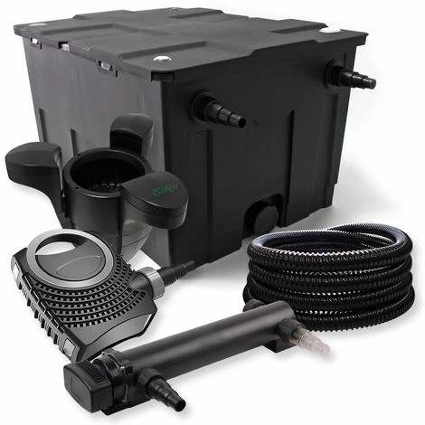 WILTEC SunSun 1-Kammer Filter Set Für 60000l Mit 24W UV Teich Klärer NEO7000 50W Pumpe Schlauch Und Skimmer 1 WILTEC SunSun 1-Kammer Filter Set Für 60000l Mit 24W UV Teich Klärer NEO7000 50W Pumpe Schlauch Und Skimmer