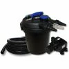 WILTEC Druckfilter Set 6000l 11W UVC Teichklärer 25m Schlauch 65W Teichpumpe