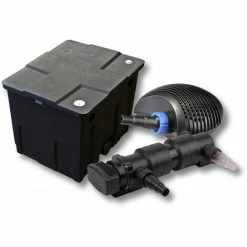 WILTEC SunSun 1-Kammer Filter Set Für 12000l Mit 18W UVC 6er Teich Klärer Und NEO7000 50W Pumpe