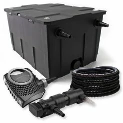WILTEC SunSun 1-Kammer Filter Set 60000l 18W UVC 6er Teich Klärer NEO8000 70W Pumpe Schlauch
