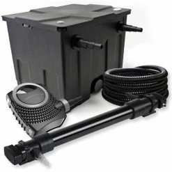 WILTEC SunSun 1-Kammer Filter Set 12000l 72W UVC 6er Teich Klärer NEO10000 80W Pumpe Schlauch