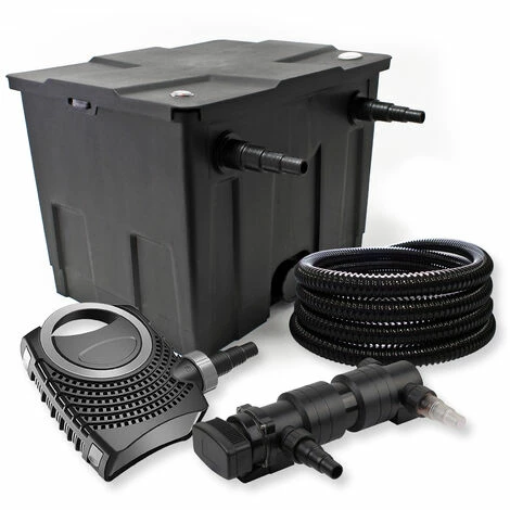 WILTEC SunSun 1-Kammer Filter Set 12000l 24W UVC 6er Teich Klärer NEO8000 70W Pumpe Schlauch 1 WILTEC SunSun 1-Kammer Filter Set 12000l 24W UVC 6er Teich Klärer NEO8000 70W Pumpe Schlauch
