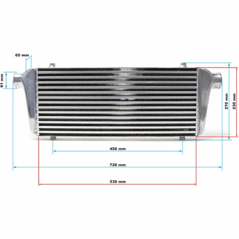 WILTEC Ladeluftkühler LLK Aluminium Turbo INTERCOOLER No.006 Turbolader 3 WILTEC Ladeluftkühler LLK Aluminium Turbo INTERCOOLER No.006 Turbolader – Bild 3