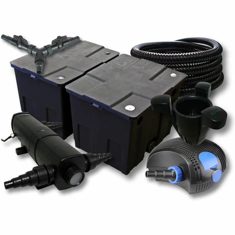 WILTEC SunSun Filter Set Für 60000l Teich Mit 36W Teichklärer Und 100W ECO Pumpe 25m Schlauch Skimmer SK40 1 WILTEC SunSun Filter Set Für 60000l Teich Mit 36W Teichklärer Und 100W ECO Pumpe 25m Schlauch Skimmer SK40