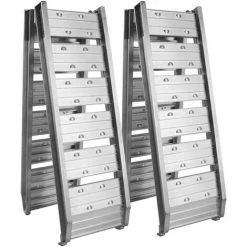 WILTEC 2x Auffahrrampe Motorrad ATV Faltbar Aluminium Auffahrschiene Fahrrampe Laderampe 182cm 400kg