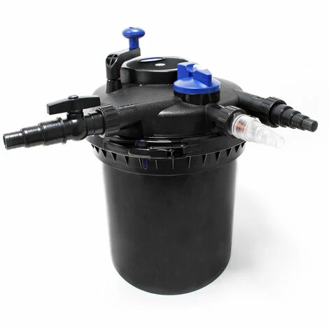 WILTEC Druckfilter Set: 30000l Filter, 18W UVC Klärer, 70W Pumpe , Schlauch, Springbrunnenpumpe Und Skimmer 2 WILTEC Druckfilter Set: 30000l Filter, 18W UVC Klärer, 70W Pumpe , Schlauch, Springbrunnenpumpe Und Skimmer – Bild 2
