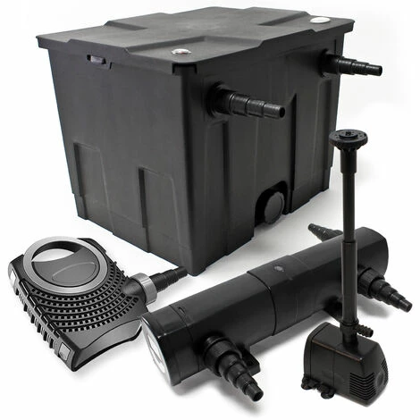 WILTEC Set: Bio Teichfilter 12000l 18W UVC Teichklärer 80W Pumpe Springbrunnenpumpe 1 WILTEC Set: Bio Teichfilter 12000l 18W UVC Teichklärer 80W Pumpe Springbrunnenpumpe