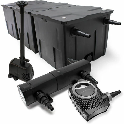 WILTEC Set: Bio Teichfilter 90000l 24W UVC Teichklärer 80W Pumpe Springbrunnenpumpe 1 WILTEC Set: Bio Teichfilter 90000l 24W UVC Teichklärer 80W Pumpe Springbrunnenpumpe