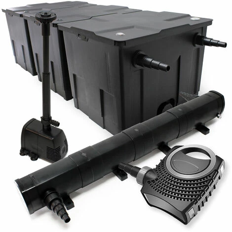 WILTEC Set: Bio Teichfilter 90000l 72W UVC Teichklärer 80W Pumpe Springbrunnenpumpe 1 WILTEC Set: Bio Teichfilter 90000l 72W UVC Teichklärer 80W Pumpe Springbrunnenpumpe