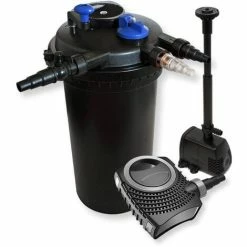 WILTEC XXL Set Druckfilter 30000l 18W UVC Teichklärer 70W Pumpe Springbrunnenpumpe