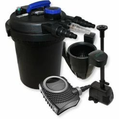 WILTEC Druckfilter Set 6000l 11W UVC Teichklärer 70W Teichpumpe Springbrunnenpumpe Skimmer 40