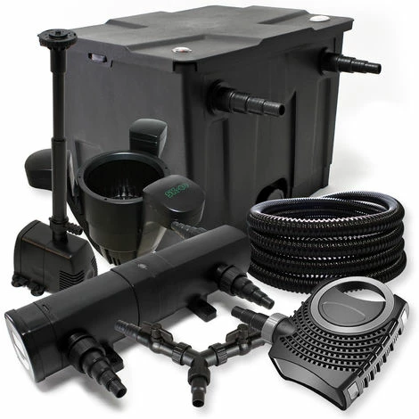 WILTEC Filter Set 12000l Teich 24W Teichklärer NEO8000 70W Pumpe 25m Schlauch Skimmer SK40 Springbrunnen 1 WILTEC Filter Set 12000l Teich 24W Teichklärer NEO8000 70W Pumpe 25m Schlauch Skimmer SK40 Springbrunnen
