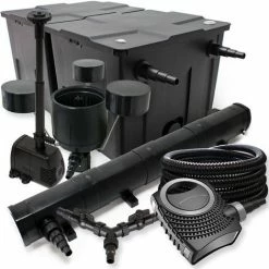 WILTEC SunSun Filter Set 60000l Teich 72W Teichklärer NEO10000 80W Pumpe 25m Schlauch Skimmer Springbrunnen