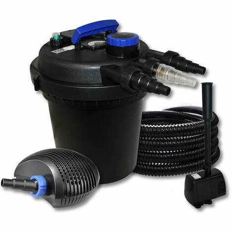WILTEC SunSun Druckteichfilter Set Für 6000l Mit 11W UVC Und 20W ECO Pumpe 25m Schlauch Springbrunnen 1 WILTEC SunSun Druckteichfilter Set Für 6000l Mit 11W UVC Und 20W ECO Pumpe 25m Schlauch Springbrunnen