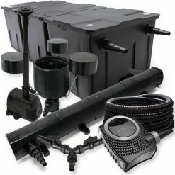 WILTEC SunSun Filter Set 90000l Teich 72W Teichklärer NEO8000 70W Pumpe 25m Schlauch Skimmer Springbrunnen