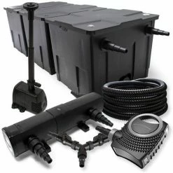 WILTEC SunSun Filter Set 90000l Teich 36W Teichklärer NEO10000 80W Pumpe 25m Schlauch Springbrunnen
