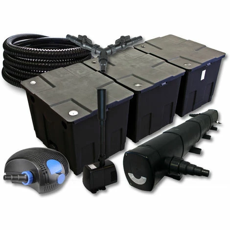 WILTEC SunSun Filter Set Für 90000l Teich Mit 72W Teichklärer Und 100W ECO Pumpe 25m Schlauch Springbrunnen 1 WILTEC SunSun Filter Set Für 90000l Teich Mit 72W Teichklärer Und 100W ECO Pumpe 25m Schlauch Springbrunnen