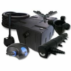 WILTEC SunSun Filter Set 60000l Teich Mit 72W Teichklärer 100W ECO Pumpe 25m Schlauch Skimmer Springbrunnen