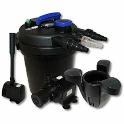 WILTEC Druckfilter Set 6000l 11W UVC Teichklärer 65W Teichpumpe Springbrunnenpumpe Skimmer 30