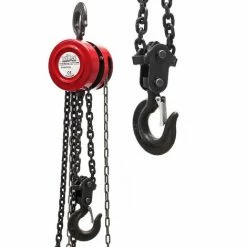 WILTEC Kettenzug Mit 5000kg Traglast Und 5m Kettenlänge, Einfaches Lastenheben, U.a. Für Forst U. Werkstatt
