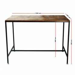 WILTEC Vintage Bartisch 120x60x90cm Mit 2 Barhockern Stabiles Metallgestell Einfacher Aufbau -WILTEC SHOP 29056494 4