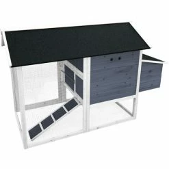 WILTEC Hühnerstall Mit Freilauf Und Erhöhtem Unterschlupf, Aus Fichtenholz Mit Bitumendach 1710x800x1100 Mm -WILTEC SHOP 30144869 3