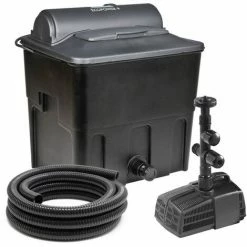 WILTEC Hozelock Ecopower PLUS Filter Set Bis 8000l 1500l/h Pumpe & 5m Teichschlauch 8W UVC Klärer