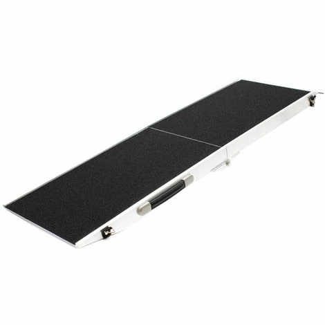 WILTEC Hunderampe Tierrampe 1fach Faltbar Aluminium Rutschfeste Oberfläche 244 X 38cm 115kg 2 WILTEC Hunderampe Tierrampe 1fach Faltbar Aluminium Rutschfeste Oberfläche 244 X 38cm 115kg – Bild 2