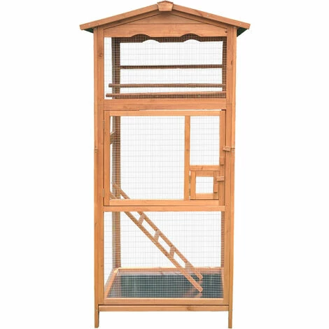 WILTEC Vogelvoliere aus Holz Vogelkäfig mit Sitzstangen Vogelhaus mit Schmutzwanne Tierkäfig Voliere WILTEC Vogelvoliere Aus Holz Vogelkäfig Mit Sitzstangen Vogelhaus Mit Schmutzwanne Tierkäfig Voliere -WILTEC SHOP 3200791 2