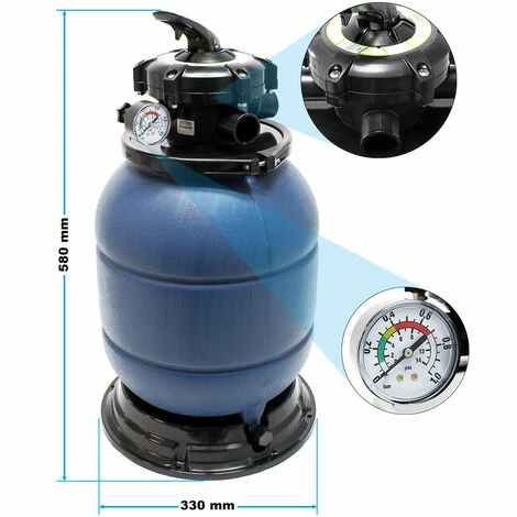 WILTEC Sandfilter Filteranlage Sandfilteranlage Poolfilter Pumpe HZS-300 Schwimmbadpumpe 2 WILTEC Sandfilter Filteranlage Sandfilteranlage Poolfilter Pumpe HZS-300 Schwimmbadpumpe – Bild 2