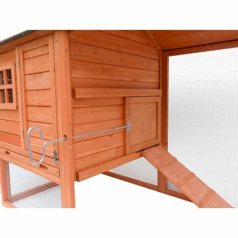 WILTEC Hühnerstall Mit Freilauf Und Erhöhtem Unterschlupf, Aus Fichtenholz Mit Bitumendach 1710x800x1100 Mm 4 WILTEC Hühnerstall Mit Freilauf Und Erhöhtem Unterschlupf, Aus Fichtenholz Mit Bitumendach 1710x800x1100 Mm – Bild 4