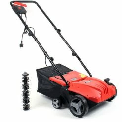 WILTEC XPOtool Elektro Vertikutierer Rasenlüfter 1500W 2in1 Lüfterwalze 30L Arbeitstiefe Einstellbar