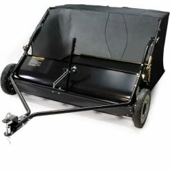 WILTEC Rasenkehrmaschine Für Aufsitzmäher Mit 95cm Arbeitsbreite Und 254x44,5mm Gummireifen