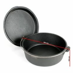 WILTEC Dutch Oven 8l Mit Untersetzer Und Deckelheber, Kochtopf Aus Gusseisen Für Lagerfeuer Und Camping -WILTEC SHOP 46681982 5