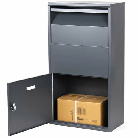 WILTEC Paketbox Grau 41x22x75cm Standbriefkasten Paketkasten für Zuhause Postbox Pakete und Briefe WILTEC Paketbox Grau 41x22x75cm Standbriefkasten Paketkasten Für Zuhause Postbox Pakete Und Briefe -WILTEC SHOP 50878392 3