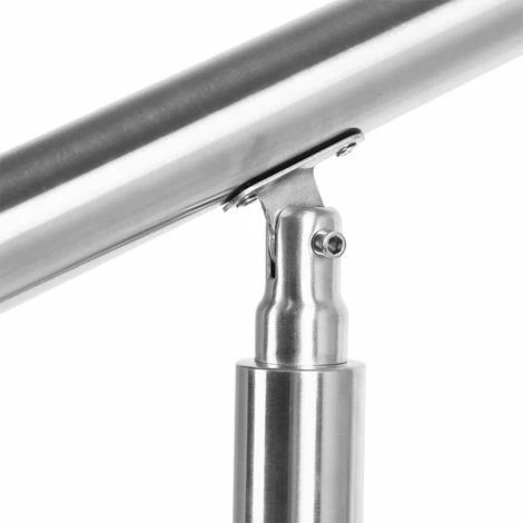 WILTEC Treppengeländer Edelstahl 2 Querstäbe 180cm Brüstung Handlauf Geländer Treppe 4 WILTEC Treppengeländer Edelstahl 2 Querstäbe 180cm Brüstung Handlauf Geländer Treppe – Bild 4