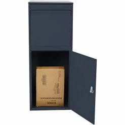 Alternative view of WILTEC Paketbox Grau 41x38x102cm Standbriefkasten Paketkasten Für Zuhause Postbox Pakete Und Briefe