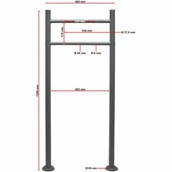 WILTEC Briefkasten Set Wandbriefkasten V15 Anthrazit Pulverbeschichtet Einfach -WILTEC SHOP 56802420 3