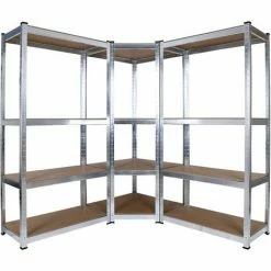 WILTEC Schwerlastregal Steckregal Eckregal Set Kellerregal Lagerregal Werkstattregal