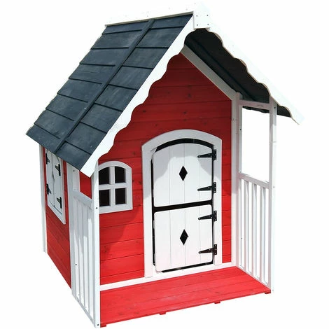 WILTEC Spielhaus für Kinder aus Holz mit Veranda, Fenstern und Doppelflügeltür WILTEC Spielhaus Für Kinder Aus Holz Mit Veranda, Fenstern Und Doppelflügeltür -WILTEC SHOP 9224229 2