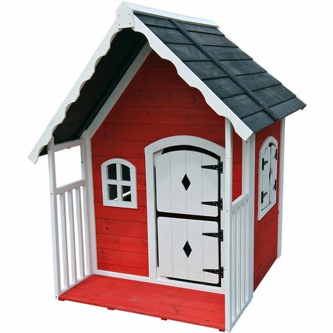 WILTEC Spielhaus für Kinder aus Holz mit Veranda, Fenstern und Doppelflügeltür WILTEC Spielhaus Für Kinder Aus Holz Mit Veranda, Fenstern Und Doppelflügeltür -WILTEC SHOP 9224229 3