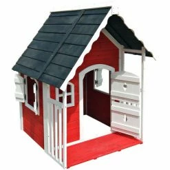 WILTEC Spielhaus Für Kinder Aus Holz Mit Veranda, Fenstern Und Doppelflügeltür 3 WILTEC Spielhaus Für Kinder Aus Holz Mit Veranda, Fenstern Und Doppelflügeltür -WILTEC SHOP 9224229 4