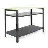 WILTEC Werkbank 120x60x85cm Werktisch Werkstatttisch Packtisch Arbeitstisch Tisch Werkstatt Lager Keller
