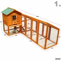 WILTEC Hühnerhaus Hühnerstall Aus Holz Mit Variablem Freilaufgehege Und Nistplatz -WILTEC SHOP 9589628 3