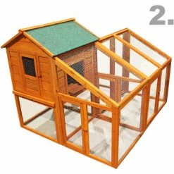 WILTEC Hühnerhaus Hühnerstall Aus Holz Mit Variablem Freilaufgehege Und Nistplatz -WILTEC SHOP 9589628 4