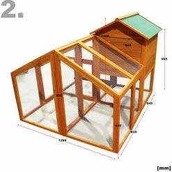 WILTEC Hühnerhaus Hühnerstall Aus Holz Mit Variablem Freilaufgehege Und Nistplatz -WILTEC SHOP 9589628 5